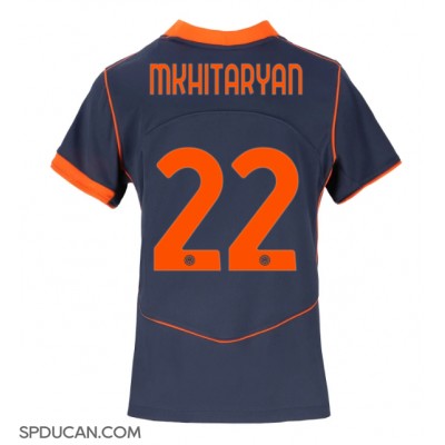 Zenski Nogometni Dres Inter Milan Henrikh Mkhitaryan #22 Rezervni 2025-26 Kratak Rukav Zenski Nogometni Dres Inter Milan Henrikh Mkhitaryan #22 Rezervni 2025-26 Kratak Rukav